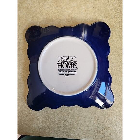 Retired Home Interiors Celebrating Home 6 Inch Square Desert Plates Set Of 4 - Picture 2 of 4
